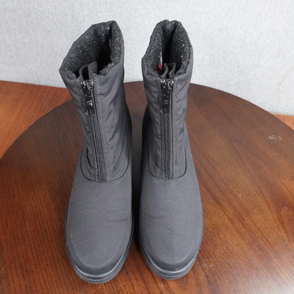Toe Warmer Boots Women's‎ 7.5 M Black Waterproof Insulted Winter Snow Zip Front